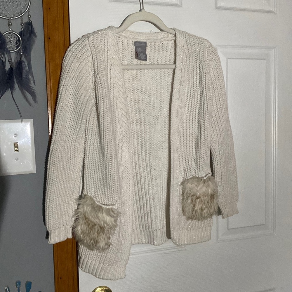 Kids White Cardigan